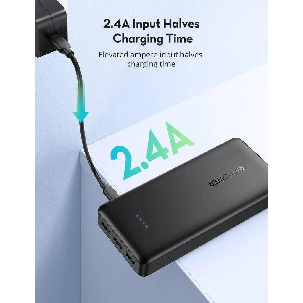 RAVPOWER 32000mAh 3-Port Power Bank