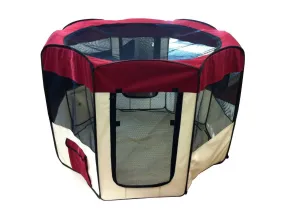 Red Portable Folding Fold Up Pet Dog Animal House Play Pen