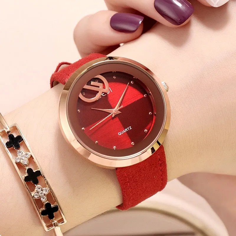 Retro Leather Strap Women's Watch