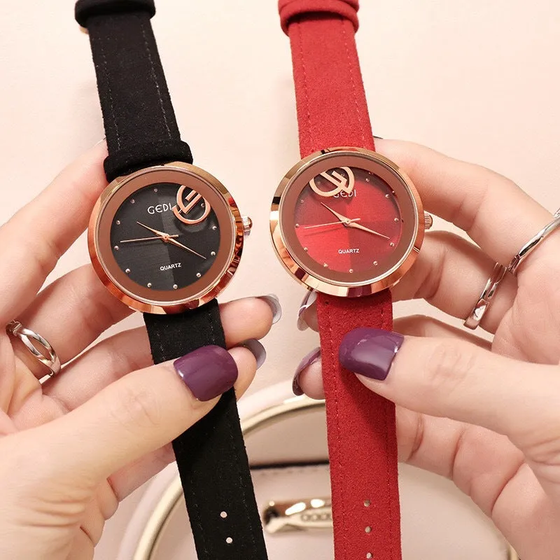 Retro Leather Strap Women's Watch