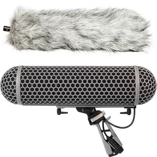 Rode Blimp Windshield & Rycote Shock Mount Suspension System F/Shotgun Microphones