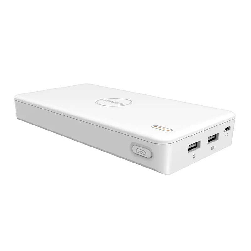 Romoss Pulse 20 20000m Ah Input: Micro Usb 5 V 2.1 A|Output: 1 X Usb 5 V 2.1 A|1 X Usb 5 V 1 A Power Bank White Ppb20 101 1 A45