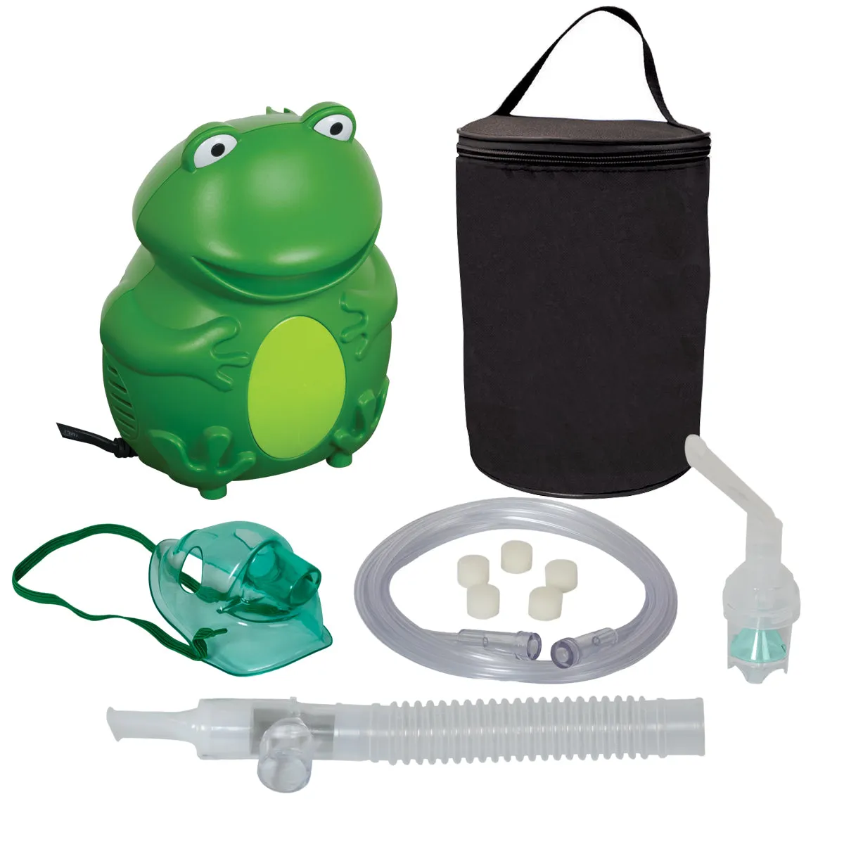 Roscoe Frog Nebulizer with Disposable Neb Kit, TruNeb Kit and Carrying Bag