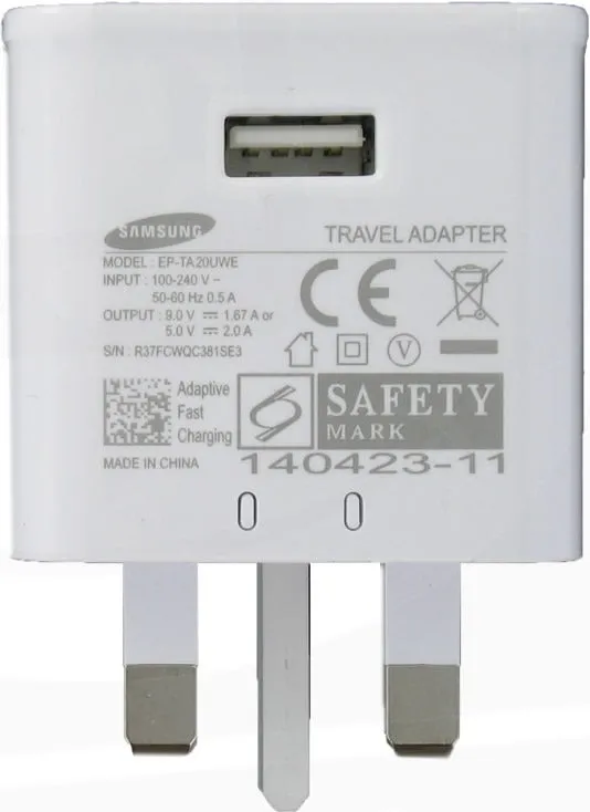 Samsung EP-TA20UWE 2 Amp USB 3-Pin Fast Charger