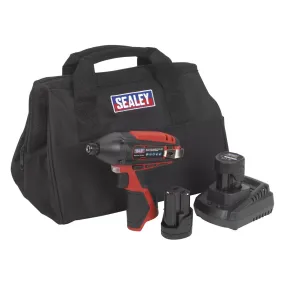 Sealey CP1203KIT 12V Impact Driver Kit 1/4" Hex Drive with 2 Batteries