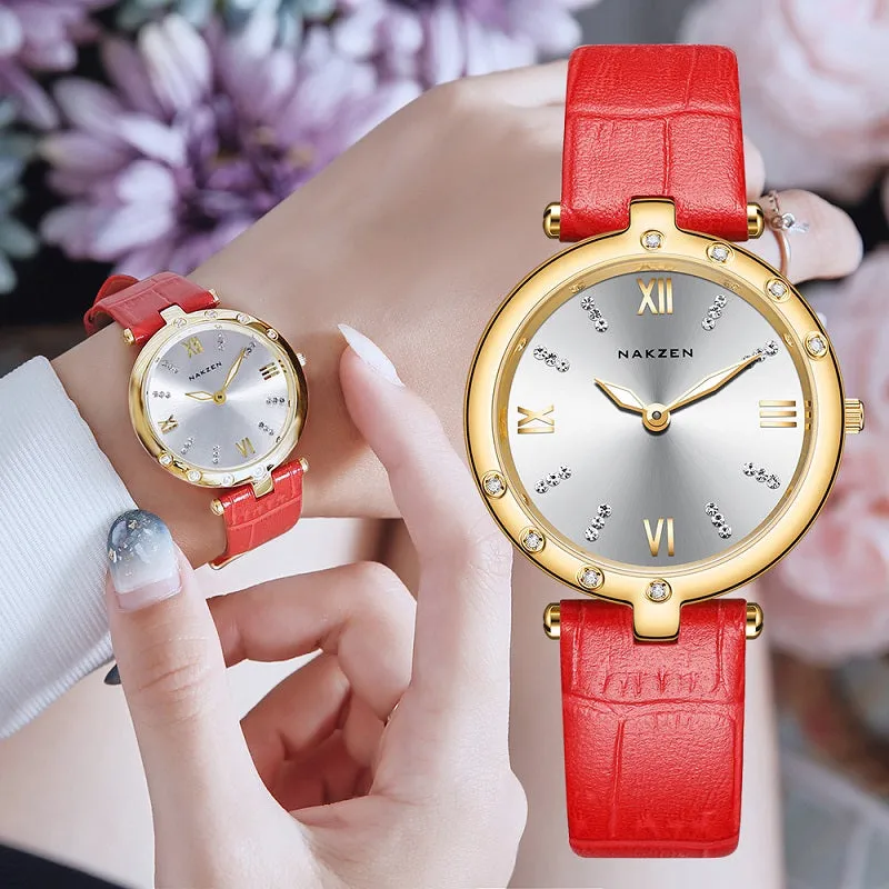 Simple Dial With Rhinestone Scale Women's Watch