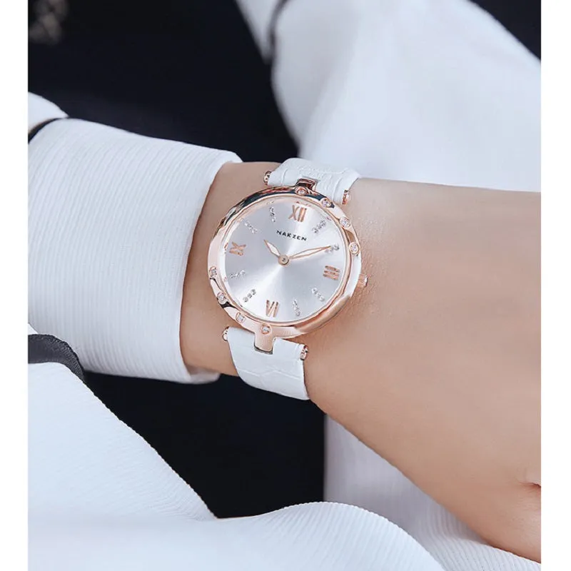 Simple Dial With Rhinestone Scale Women's Watch