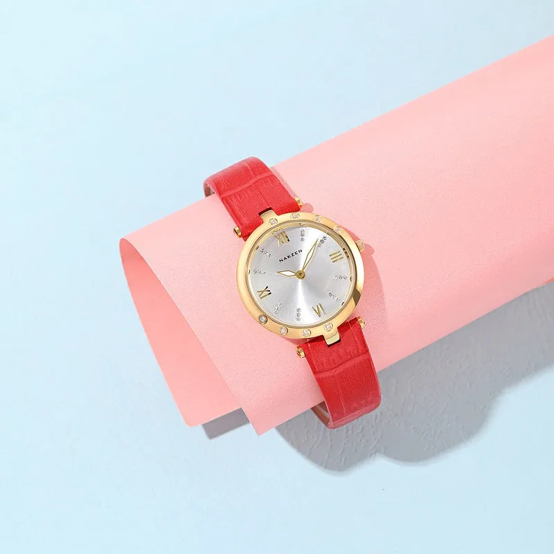 Simple Dial With Rhinestone Scale Women's Watch