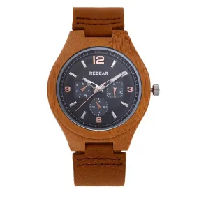 Six Pin Dial Multifunctional Wooden Watch