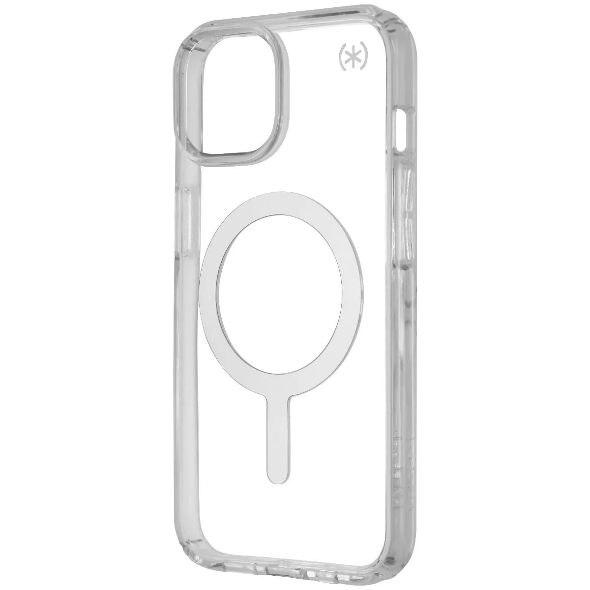 Speck Perfect-Clear Case for  MagSafe for iPhone 14 and iPhone 13 - Silver/Clear