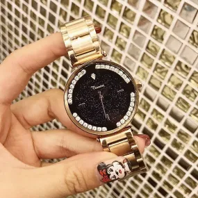 Starry Dial With Rhinestone Women's Watch