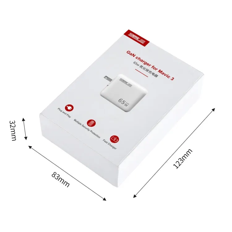 STARTRC GaN 65W Constant Voltage Smart QC 3.0 Fast Charger for DJI Mavic 3(US Plug)