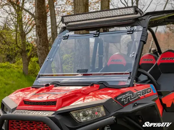 Super ATV POLARIS RZR XP Turbo SCRATCH RESISTANT FLIP WINDSHIELD