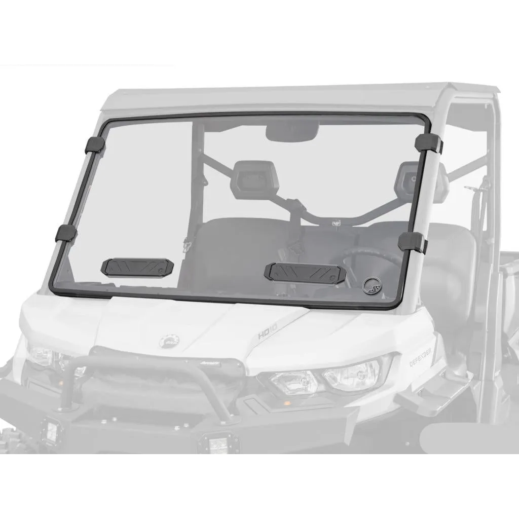 SuperATV Can-Am Defender Scratch Resistant Vented Full Windshield