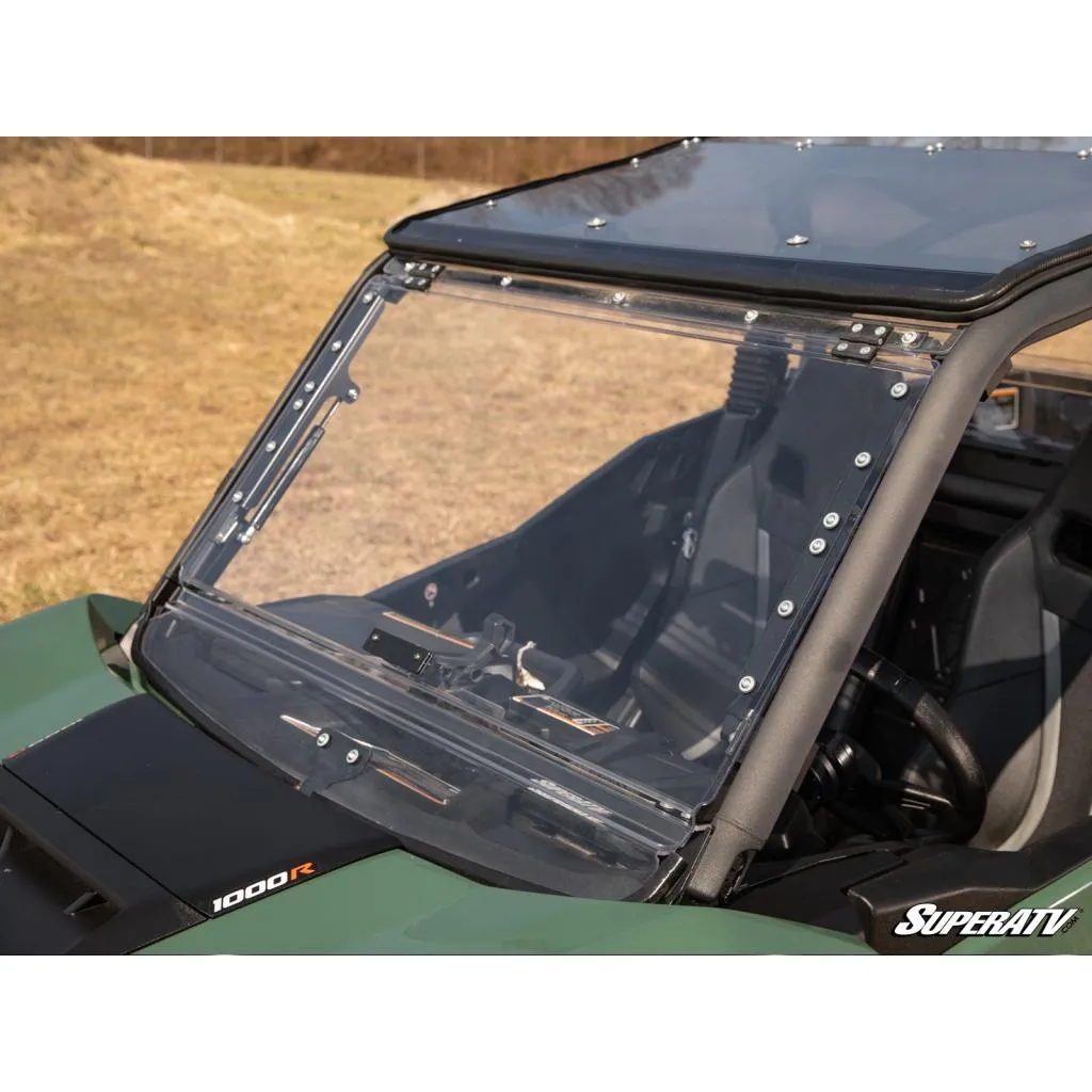 SuperATV Can-Am Maverick Trail Scratch Resistant Flip Windshield