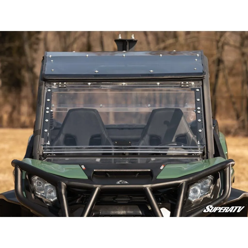 SuperATV Can-Am Maverick Trail Scratch Resistant Flip Windshield