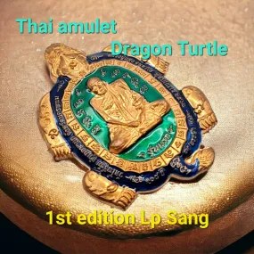 Thai amulet turtle dragon apimaha sethtee 1st edition Lp Sang Wat Pochai BE 2562 Attracted wealth lucky money charm