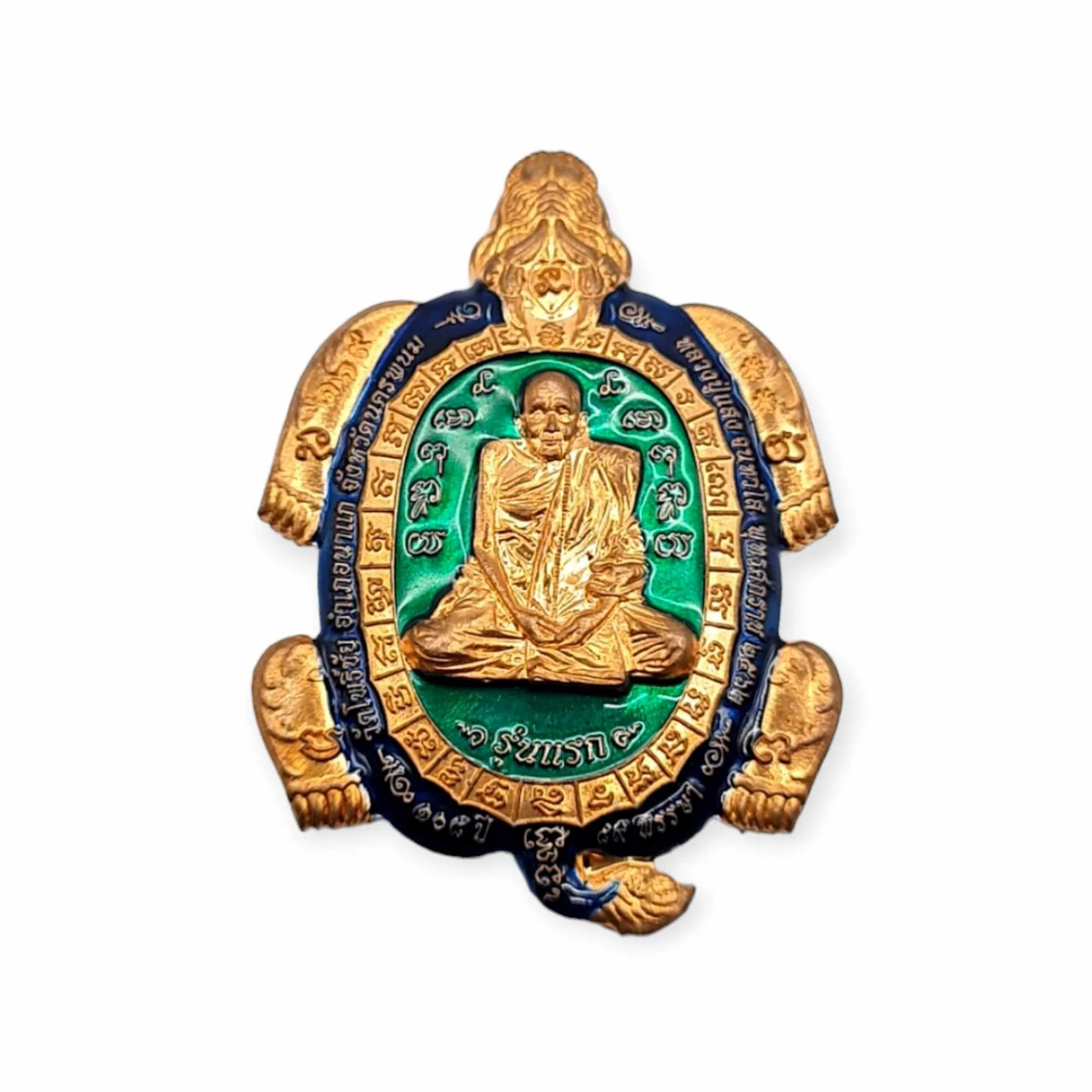 Thai amulet turtle dragon apimaha sethtee 1st edition Lp Sang Wat Pochai BE 2562 Attracted wealth lucky money charm