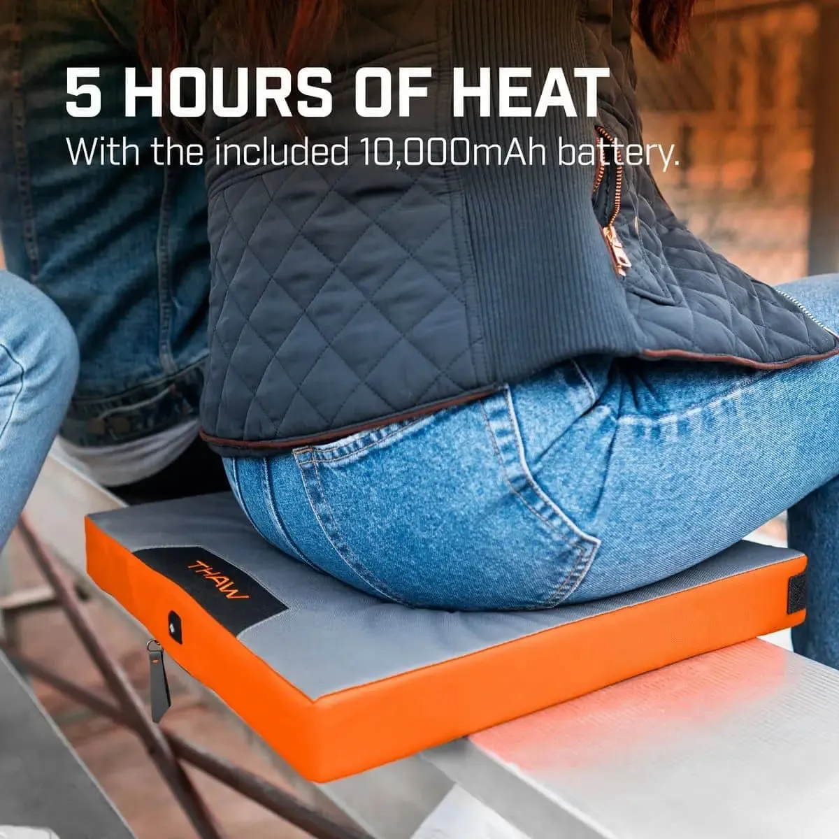 THAW - Rechargeable Heated Seat Pad, With Power bank