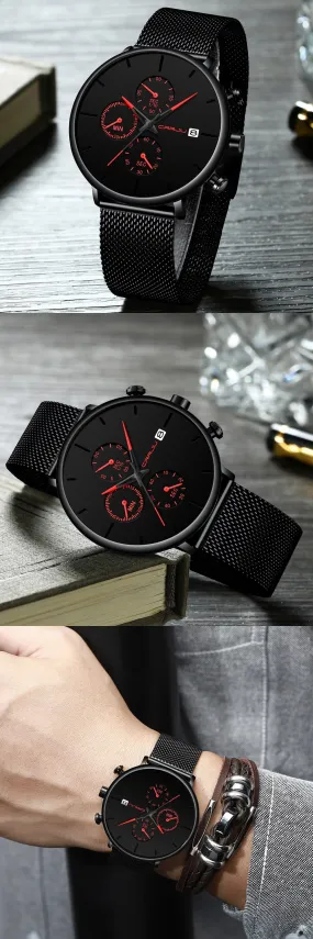 Top Brand Luxury Quartz Watch Big Dial Sport Waterproof Men Watch