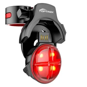 Toptrek Bicycle Smart Auto Brake Sensing Taillight IPx5 Waterproof LED Charging Cycling Tail Light Bike Rear Light Accessories