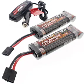 Traxxas 1/10 E-Maxx Two 3000 mAh NiMH 8.4V Batteries & Charger