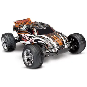 Traxxas Rustler Brushed 1/10 RTR Stadium Truck Orange, XL-5 ESC, 12t motor, 7 cell NiMH battery, 4A DC charger