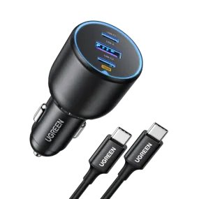 UGREEN 130W 3-Port PD 100W PD3.0/QC4.0/PPS Fast Car Charger