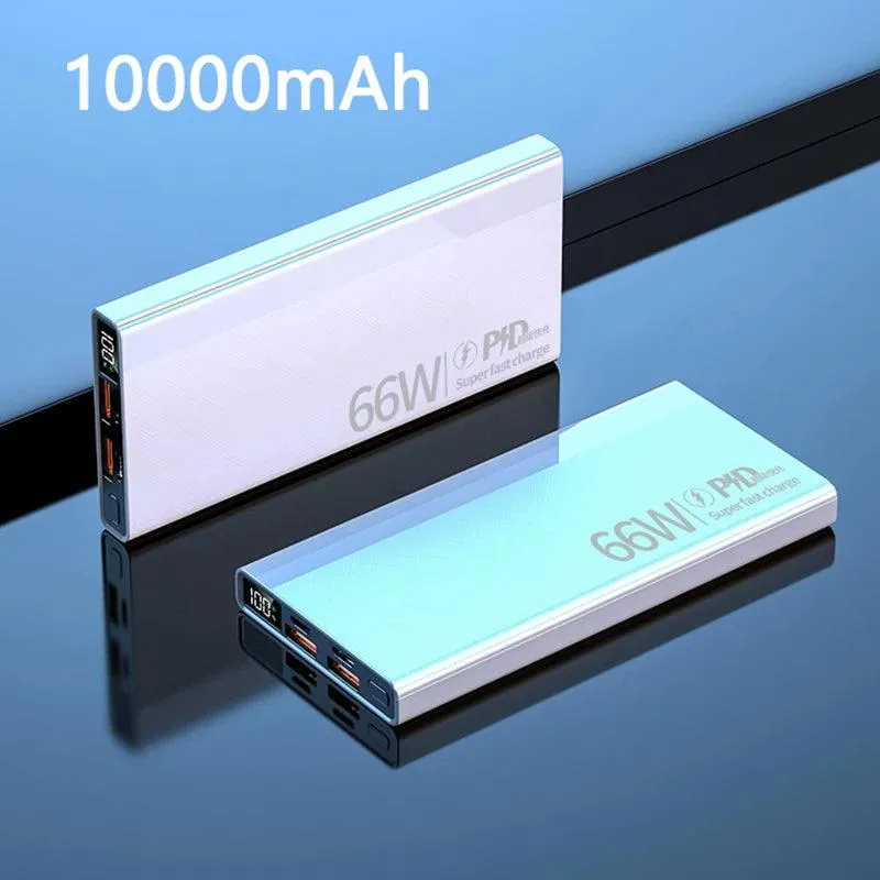 Ultra-High Capacity 30000mAh Power Bank with 66W Quick Charge - Versatile Portable Charger for iPhone, Samsung, Huawei, and Xiaomi with LED Display and Dual USB Ports