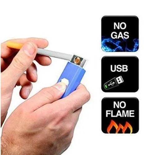 USB Electronic Windproof Rechargable Flameless Cigarette Lighter