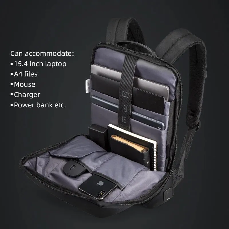 Vegan Laptop Backpack with built in USB Charger port