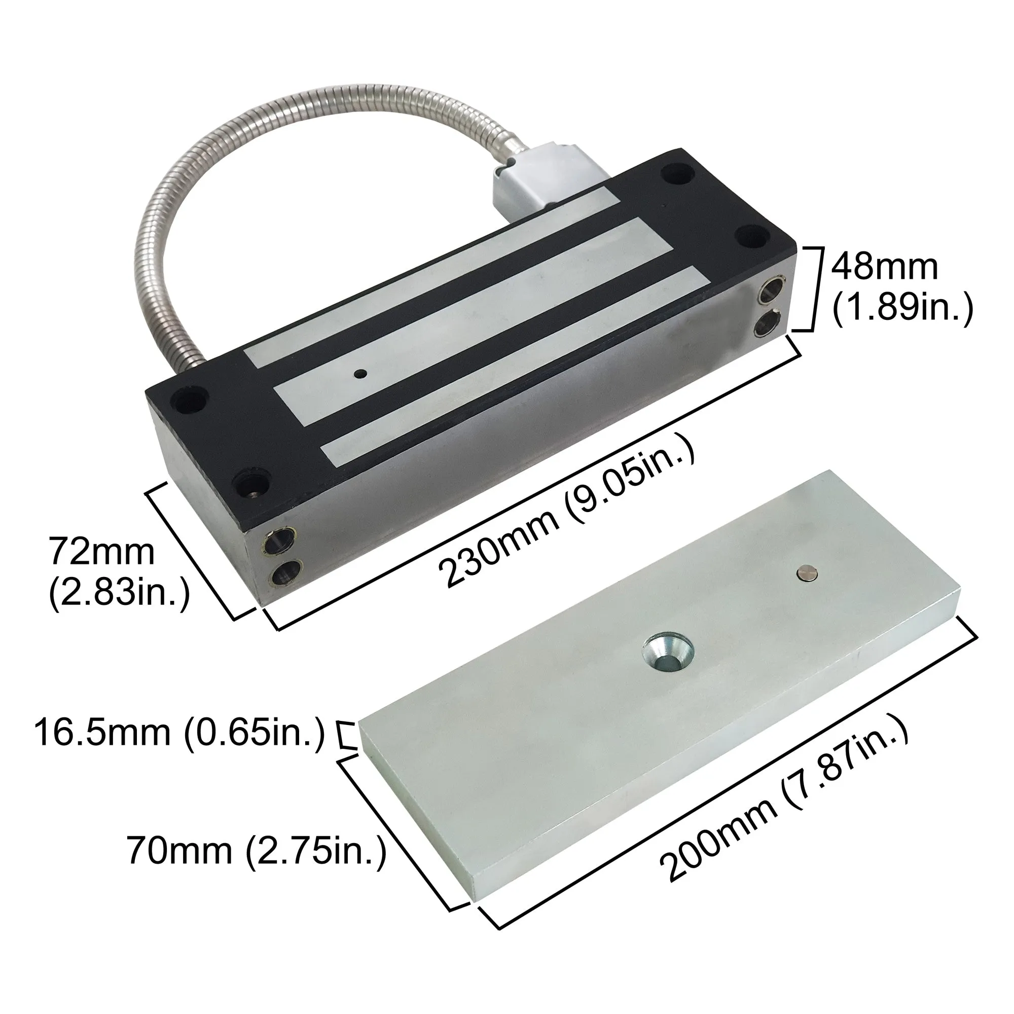 Visionis VIS-SS1500-DL – 1500 Lbs Outdoor And Gate Electromagnetic Lock With Armored Door Loop