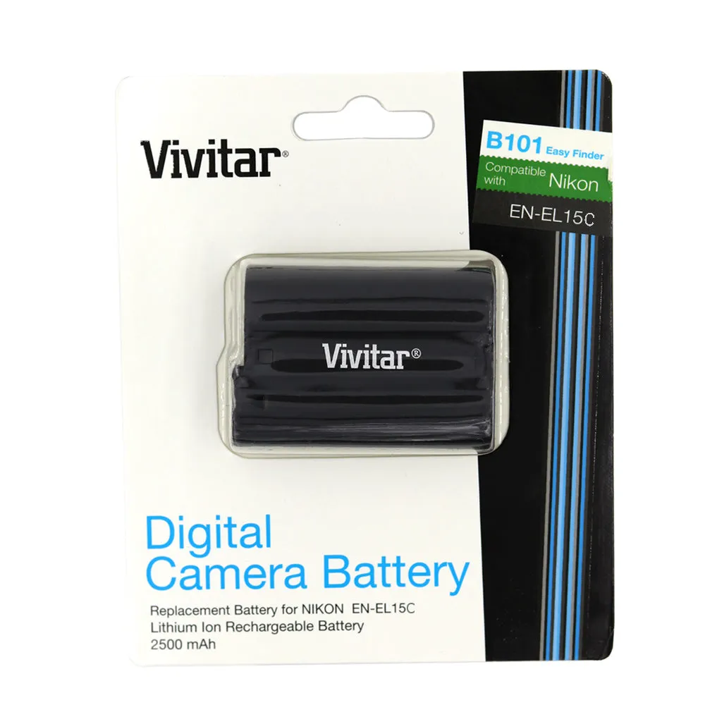 Vivitar Replacement Rechargeable Battery for Nikon EN-EL15c   MH-25 Replacement Battery Charger