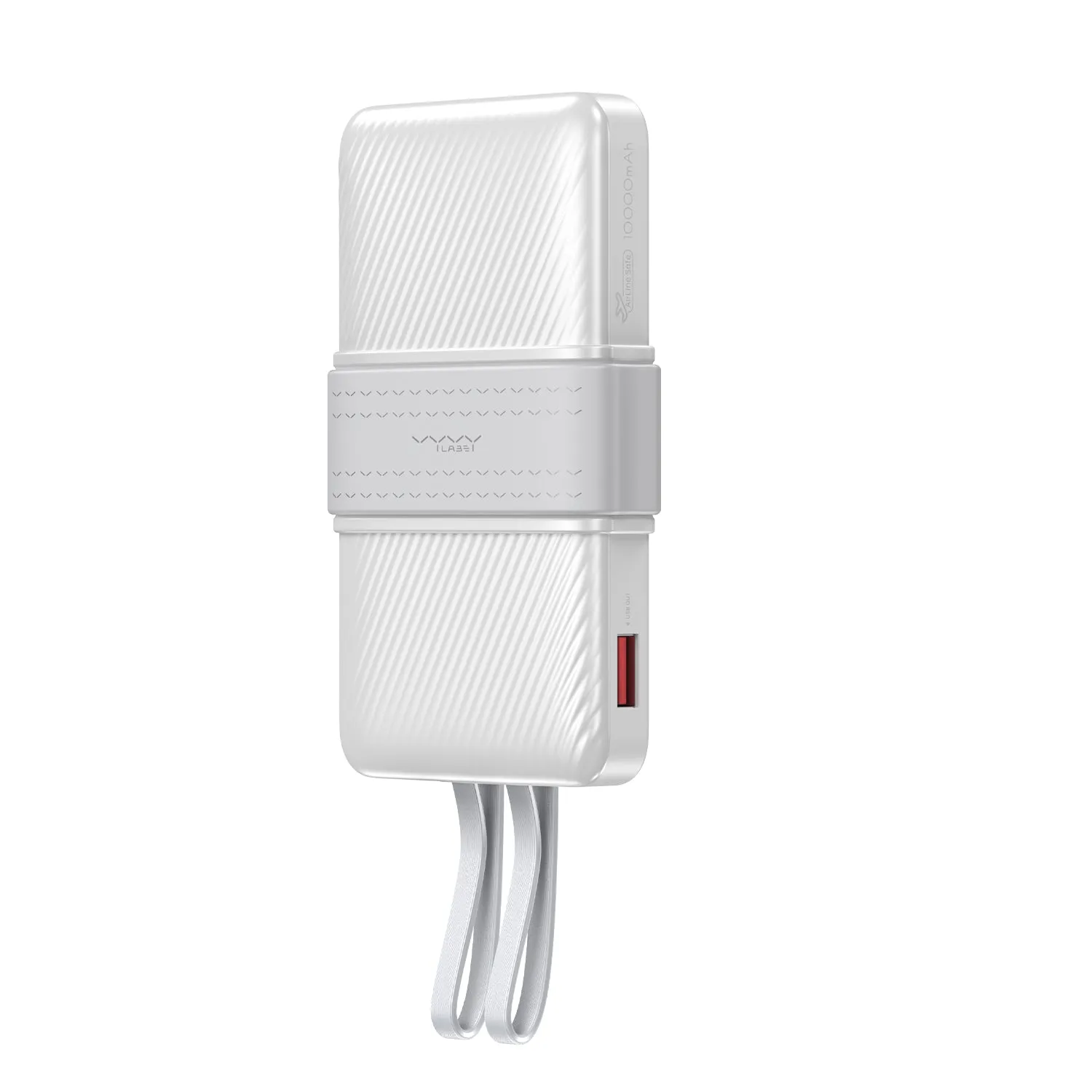 Vyvylabs Creamy Power Bank 10000mAh 20W With Dual Cable C L - White