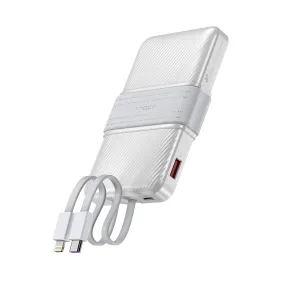 Vyvylabs Creamy Power Bank 10000mAh 20W With Dual Cable C L - White