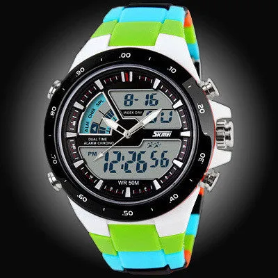 Waterproof Mens Sports Watches Silicone Sport Watch Shockproof Electronic Wristwatch