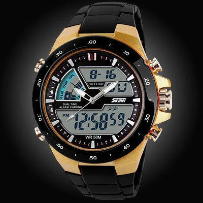 Waterproof Mens Sports Watches Silicone Sport Watch Shockproof Electronic Wristwatch