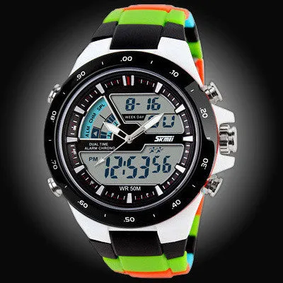 Waterproof Mens Sports Watches Silicone Sport Watch Shockproof Electronic Wristwatch