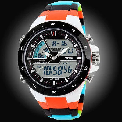 Waterproof Mens Sports Watches Silicone Sport Watch Shockproof Electronic Wristwatch