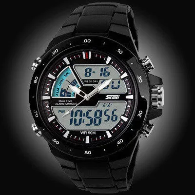 Waterproof Mens Sports Watches Silicone Sport Watch Shockproof Electronic Wristwatch