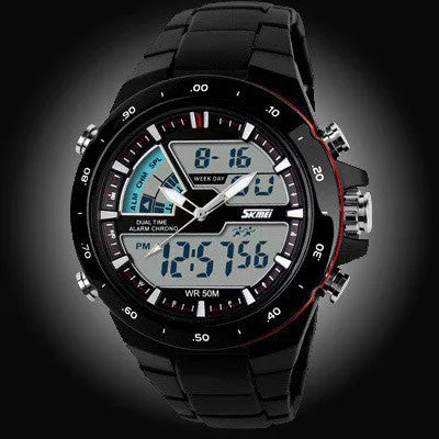 Waterproof Mens Sports Watches Silicone Sport Watch Shockproof Electronic Wristwatch