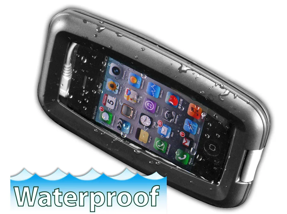 Waterproof Windshield Dashboard Universal Car Mount & Boat Mounnt Holder  Universal Sport Case For Iphone 4, 4S, Ipod Touch, Some Android & Other Smartphones & Portable Devices (Black)