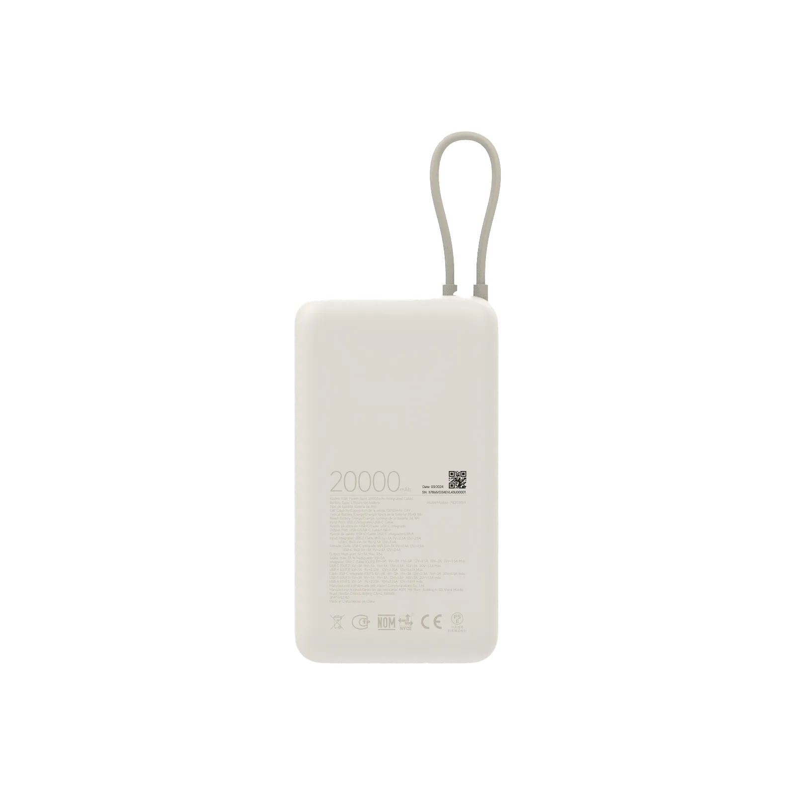 Xiaomi 33W Power Bank 20000mAh (Integrated Cable) GL