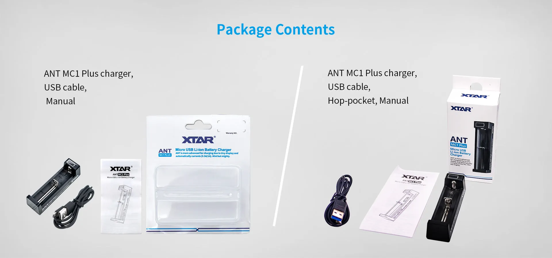 XTAR ANT MC1 Plus 1A Single Bay Battery Charger