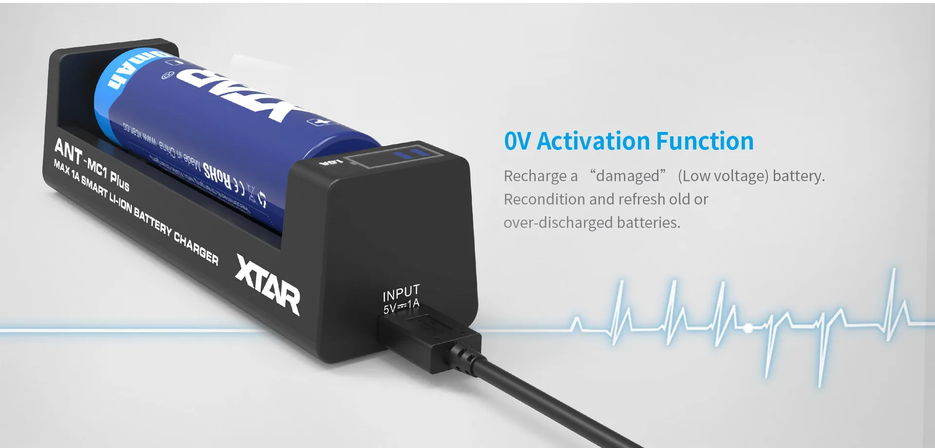 XTAR ANT MC1 Plus 1A Single Bay Battery Charger