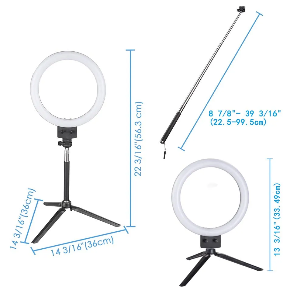 Yescom 8" Ring Light w/ Stand Angeleye Photo Video Social Lighting